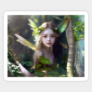 Forest Fairy Portrait Sticker